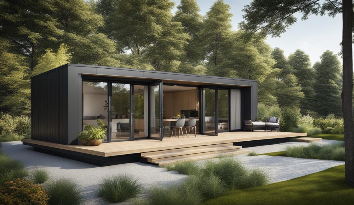 Modular house with terrace manufactured in Turkey