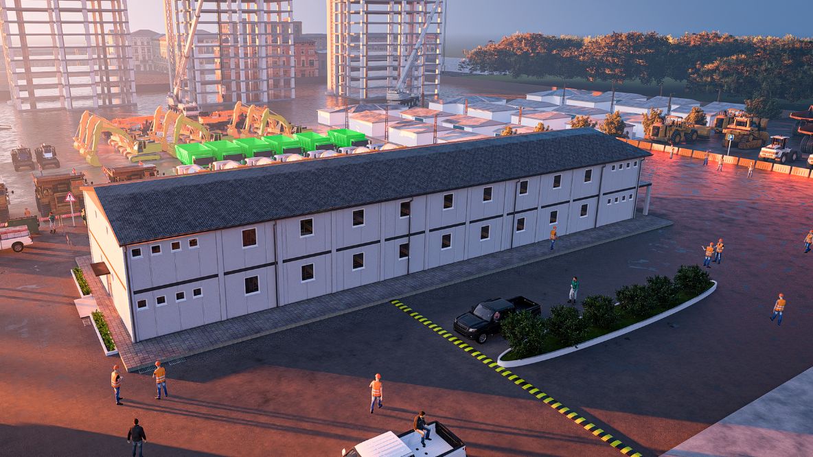 Prefab multi-purpose building complex